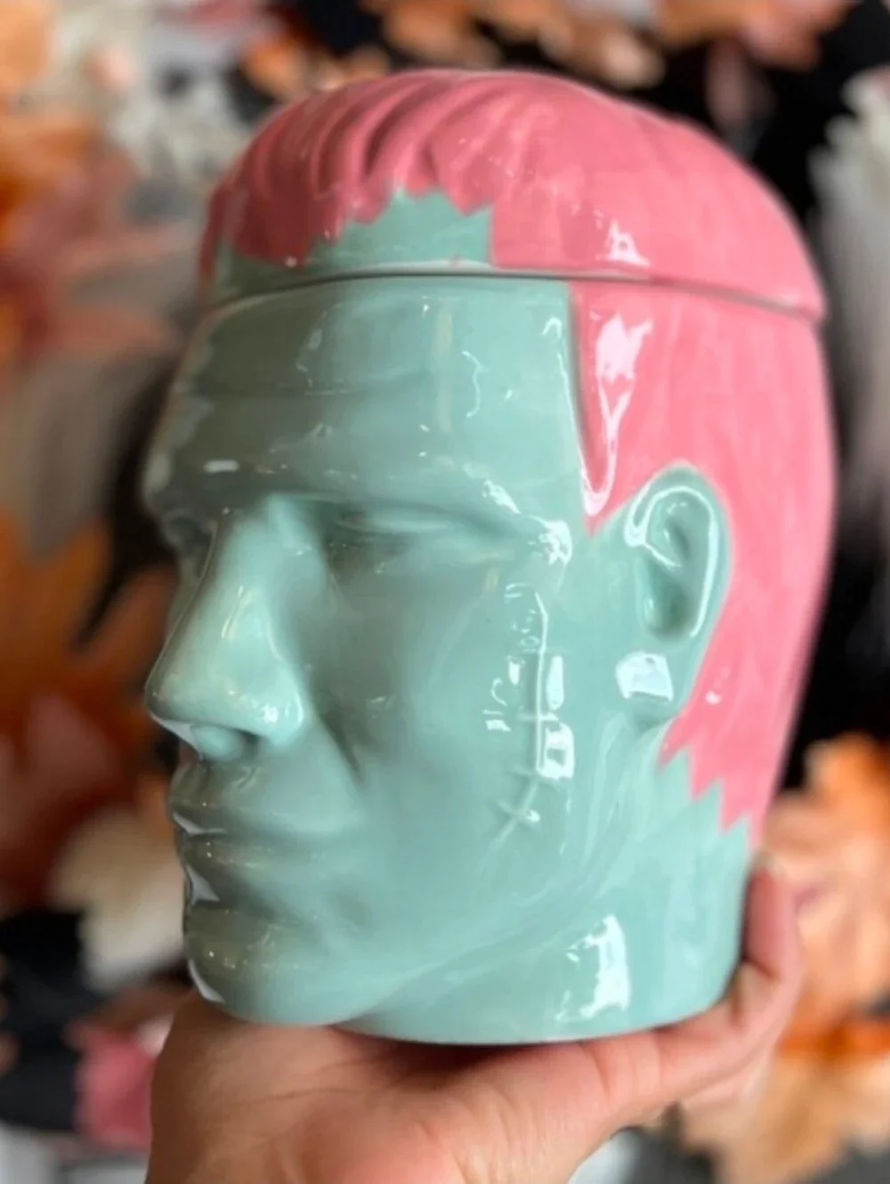 ✨NEW🧟‍♂️Target Bullseye Playground 2024 Frankenstein Cookie Candy Jar💖
